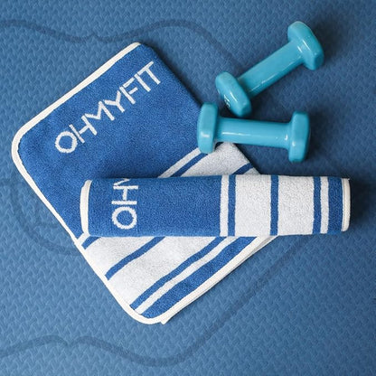 Smart Fitness Towel With Zippered Pocket - Gym Accessory for Men & Women - Multifunctional Quick Dry Sweat Towel for Workout, Yoga, Tennis, Sports & More (Blue, Pack of 1)