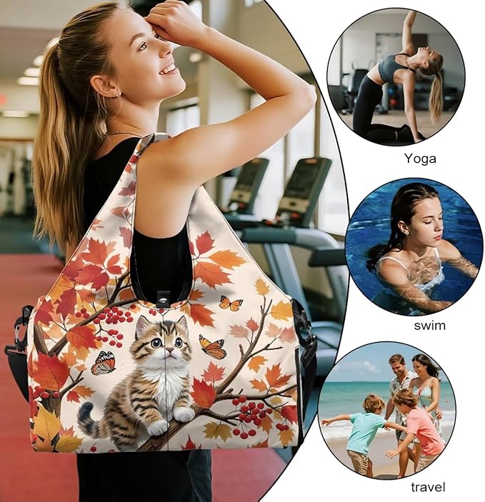 Yoga Mat Bag for Women Men Large Carryall Tote with Adjustable Shoulder Strap for Gym Yoga Travel Pilates Office