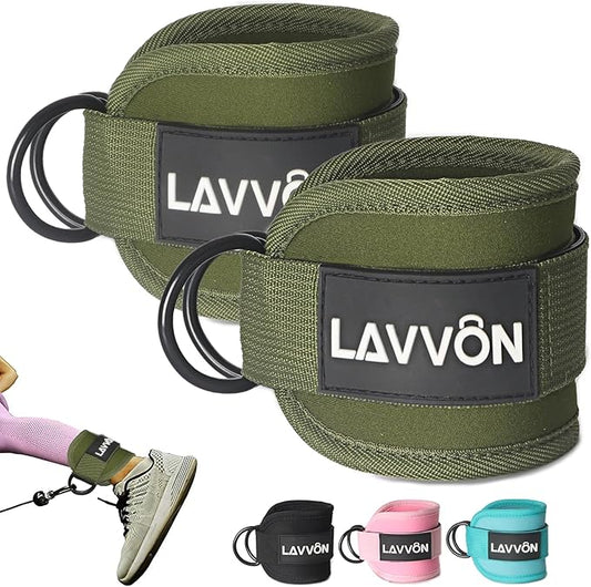 Ankle Straps for Cable Machines Kickbacks - Adjustable Comfort Ankle Cable Attachments for Gym Ankle Cuff Cable Machine Glute Kickback Straps - Leg Extensions, Curls & Ankle Cuffs Women