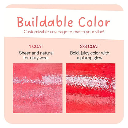 FRUDIA Korean Makeup Lip + Cheek Glow Jam |Long lasting, Moisturizing & Plumping | Non - Sticky & Glossy Color for Eyes, Lips & Cheeks |Shy Papaya – Fresh orange coral - 4.5 gm