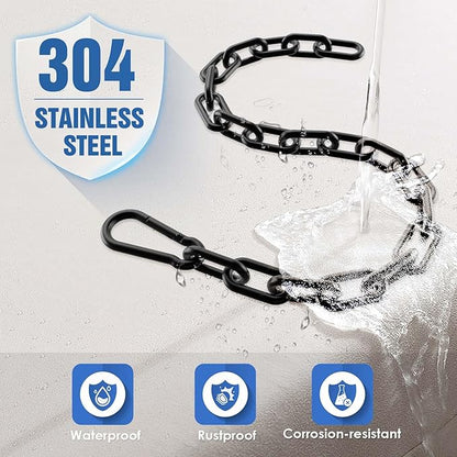 Fitness Chain, Weight Lifting Chain, 304 Stainless Steel Exercise Cable Machine Extension, LAT Pulldown Bar Extension Attacment for Home Gym