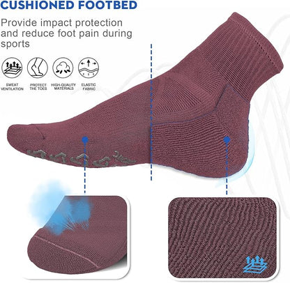 Ozaiic Non Slip Socks Grip for Yoga Home Workout Pure Barre, Pilates, Hospital, Ideal Cushion Socks for Men and Women