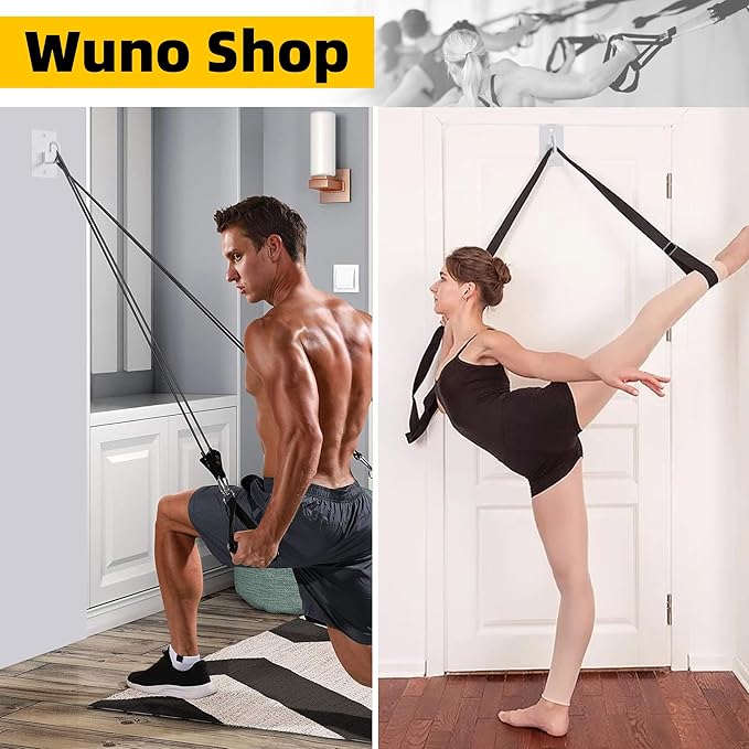 Resistance Band Wall Anchors System, Wall Mount Workout Anchors for Exercise Bands