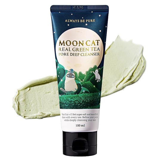 Real Green Tea Pore Deep Cleanser 100ml (3.38oz) - Soothing Clay Pack to Foam Face Wash -Blackhead Remover, Deep Pore Purifying Cleanser for Dry Skin, Gentle Korean Skincare