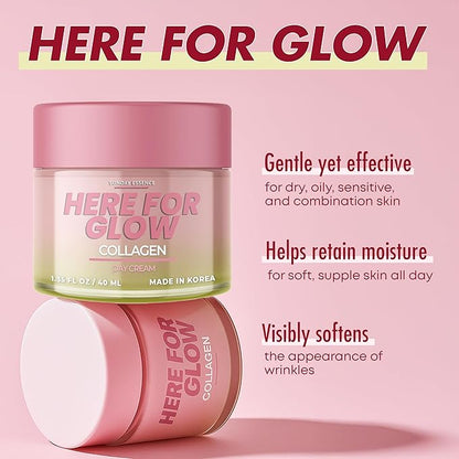 Sunday Essence Collagen Night Cream - Dermatologist Tested, Korean Skin Care, Anti-Aging - Hydrating Moisturizer, Retains Moisture - Vegan, Non- GMO, Clean Beauty, 95% Natural - 1 Pack