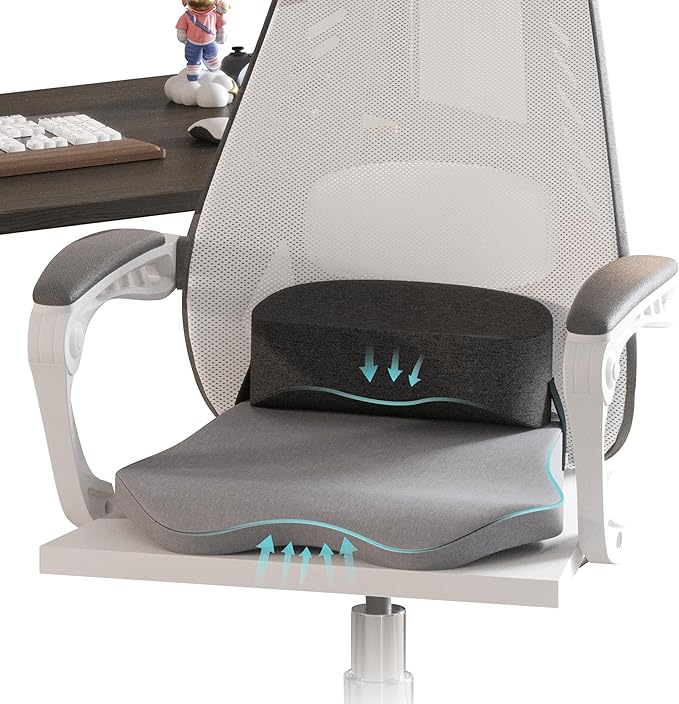 Seat Cushion for Office Chairs - Cross Legged Yoga Meditation Cushion Floor Pillows Yoga Enthusiasts Chair Cushion for Adults Long Sitting, Detachable of 2 PCS