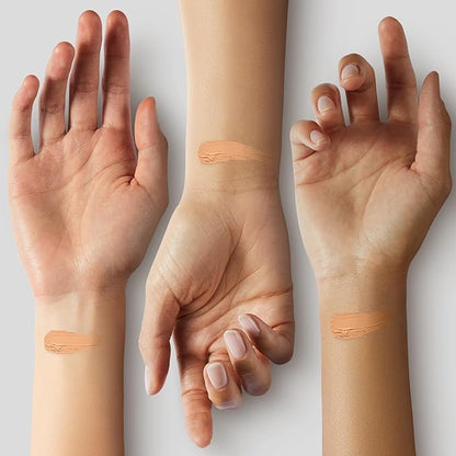 YENSA Serum Foundation Makeup - Super Silk Full Coverage Foundation Enriched with Peptides, Vitamin C & Ferulic Acid to Help Reduce Fine Lines, Wrinkles & Dark Circles - Medium 1 (1 oz)