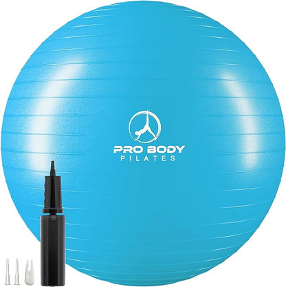 ProBody Pilates Exercise Ball - Multiple Sizes Gym Grade Balance Ball for Fitness, Yoga, Workout, Pregnancy & Physical Therapy