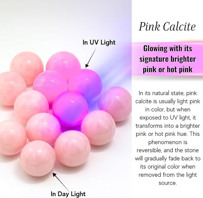 Amazing Gemstone Pink Calcite Crystal Ball with Stand - 2 Inches Crystal Sphere Meditation Balls for Witchcraft and Decorative Balls