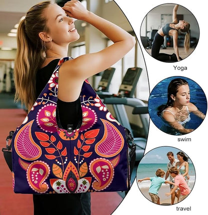Yoga Mat Bag for Women Men Large Carryall Tote with Adjustable Shoulder Strap for Gym Yoga Travel Pilates Office
