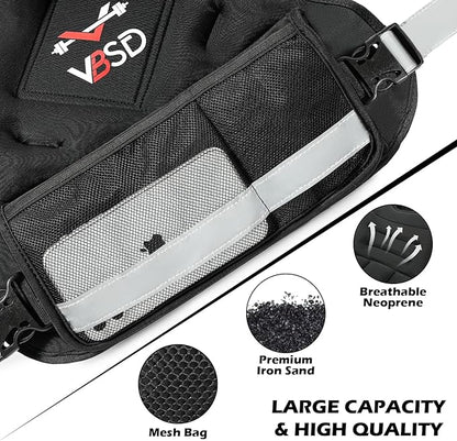VBSD Adjustable Weighted Vest for Women Men 4-10lb/11-20lb/20-32lb Vest with 6 Ironsand Weights Body Weight Vest with Reflective Strip for Running Walking Strength Training Workouts