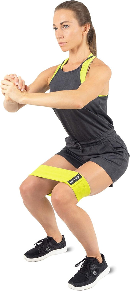 ProsourceFit Fabric Loop Resistance Bands Set with Anti-Slip Grip, Mini Workout Bands for Fitness Training to Tone Legs, Glutes and Booty