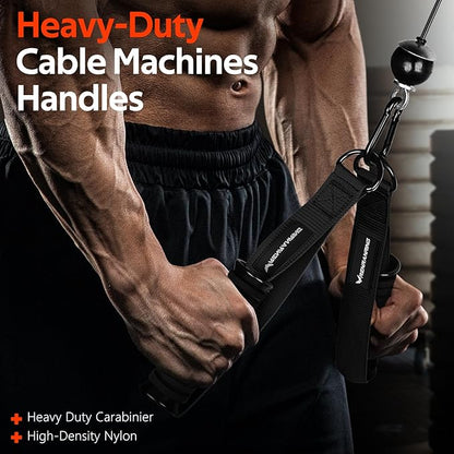 RENRANRING Gym Exercise Handles, Replacement Handle Attachments for Cable Machine Pulleys, Resistance Band and Strength Trainer, Pull Down Workout Accessories, Home Gym Add On Equipment