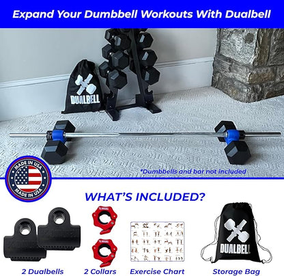 Dumbbell Barbell Converter - Dumbbell Converter Home Gym Equipment, for 1" Standard Bars, Up to 250lb Capacity Barbell Adapters- Versatile Weight Lifting Set, Suitable for Men and Women