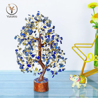 Lapis Lazuli - Chakra Tree, Lapis Lazuli Tree, Lapis Gem, Artificial Trees, Tree of Life, Stone Tree, Gem Stone Decor, Crystal Tree for Positive Energy, Holistic Gifts for Women