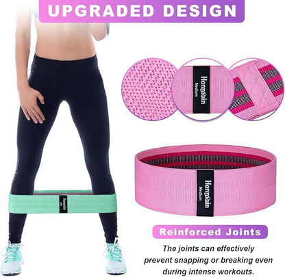 Resistance Bands for Working Out, 3 Levels Exercise Bands Workout Bands Set for Women Men, Hip Legs Booty Bands for Home Fitness, Gym, Yoga, Pilates