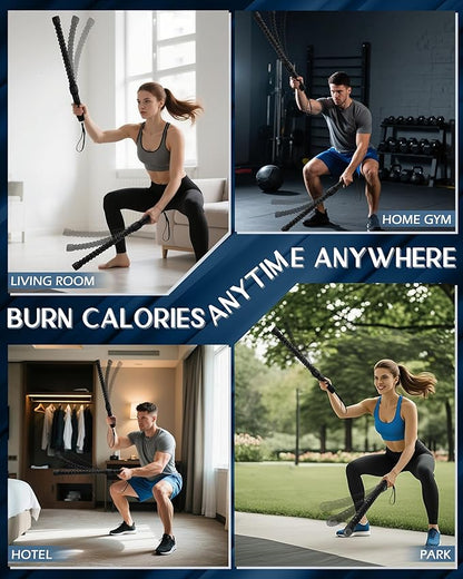 Ropeless Battle Ropes, Cordless Battle Ropes Workout Equipment, Heavy Duty Weighted Wireless Rope, Exercise Lightweight Device HIIT, Portable Training Flow Rope men, Cardio Trainer for home gym