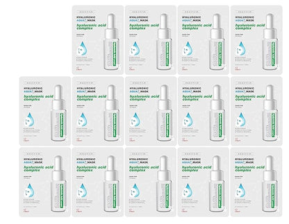 Hyaluronic Aqua Plus Essence Full Face Facial Sheet Mask 14 Sheets Combo - 2 WEEKS SET