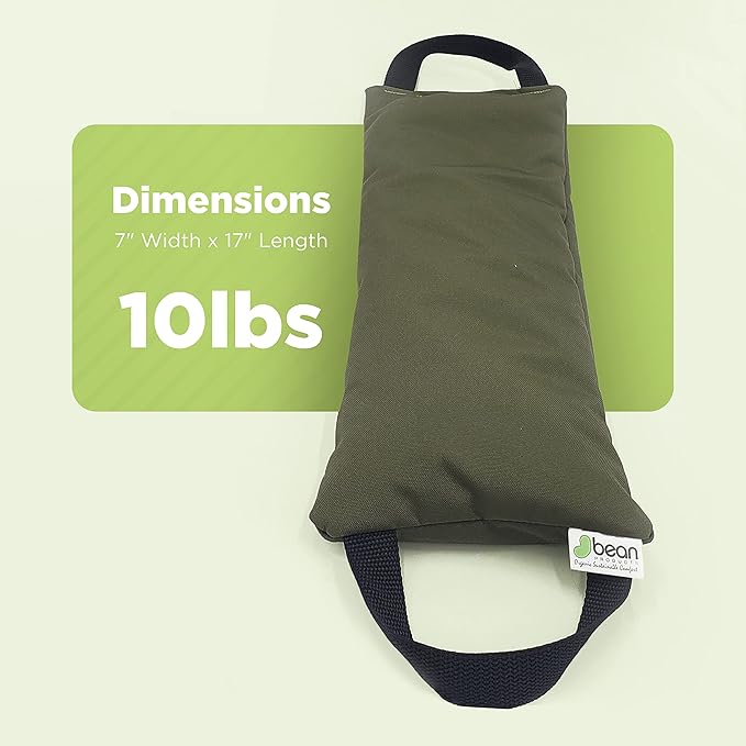 Yoga Sand Bags - 10 LB - Pilates Weights - Workout Equipment - Sand Bags for Weight Training - Fitness - Home Gym - Photography Accessories - Sandbags - Tent weights - Leg Weights - Made in USA