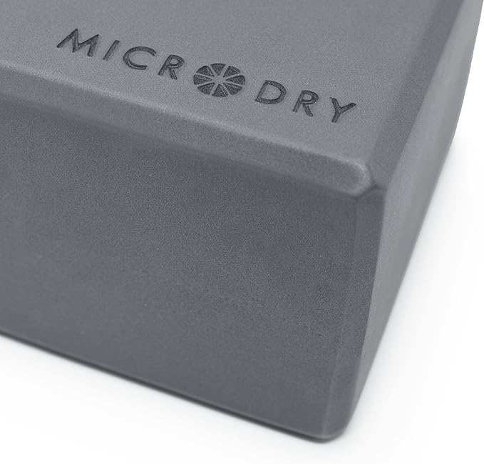 MICRODRY - Stretching & Exercise Foam Blocks, Yoga, Pilates Equipment for Home Workouts, Fitness Accessories for Home & Gym, Slip-Resistant, EVA Foam Block, 9 x 4 x 6 inches