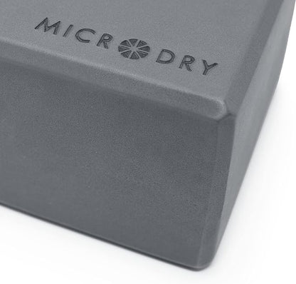 MICRODRY - Stretching & Exercise Foam Blocks, Yoga, Pilates Equipment for Home Workouts, Fitness Accessories for Home & Gym, Slip-Resistant, EVA Foam Block, 9 x 4 x 6 inches