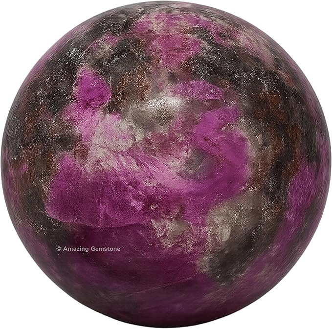 Amazing Gemstone Cobalt Calcite Crystal Ball with Stand - 2 Inches Crystal Sphere Meditation Balls for Witchcraft and Decorative Balls