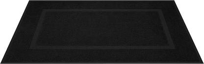 Cotton Paradise 100% Cotton Bath Mats for Bathroom Floor Set of 2 Pack, 20x34 Soft Absorbent Washable Quick Dry Tub Bathmat, Black Towel Bath Mat