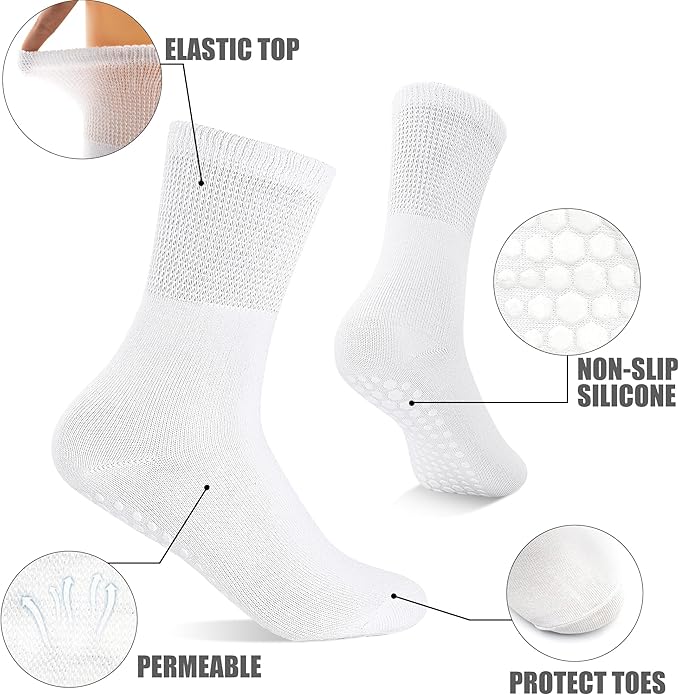 ELUTONG Pilates Grip Socks for Women Non Slip Yoga Grippy Socks Woman for Pure Barre Ballet Dance Hospital 6 Pack