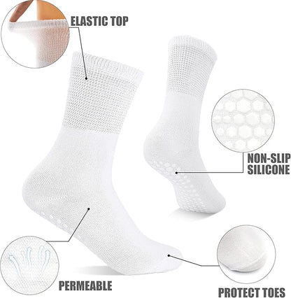 ELUTONG Pilates Grip Socks for Women Non Slip Yoga Grippy Socks Woman for Pure Barre Ballet Dance Hospital 6 Pack
