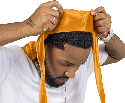 ForceWave 2 Pieces Silky Durag Pack for Men Women Waves, Premium Satin Deluxe Du-rag