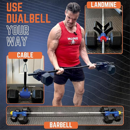 Dumbbell Barbell Converter - Dumbbell Converter Home Gym Equipment, for 1" Standard Bars, Up to 250lb Capacity Barbell Adapters- Versatile Weight Lifting Set, Suitable for Men and Women