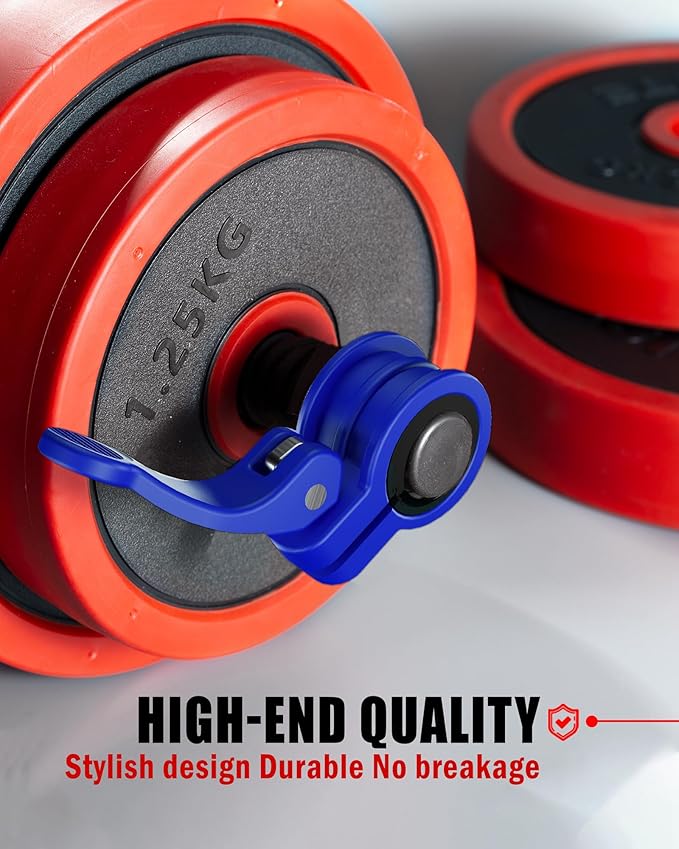Mini Pro Barbell Clips 1 inch I Multi-Size Adjustable Barbell Collar I 1 inch Barbell ClampsIQuick Release Weight Clips Pair of Locking for Dumbbell Bar