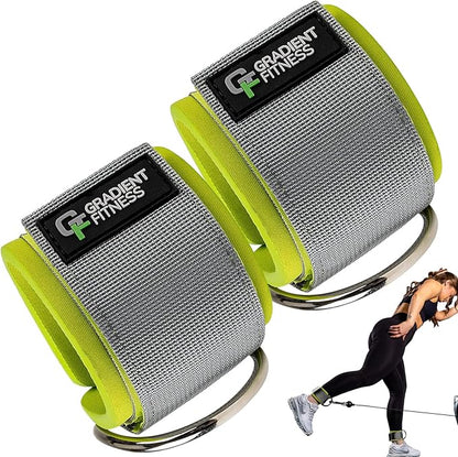 Gradient Fitness Ankle Straps (2 Pack) | Ankle Strap for Cable Machine, Ankle Bands for Working Out, Cable Ankle Strap