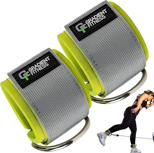 Gradient Fitness Ankle Straps (2 Pack) | Ankle Strap for Cable Machine, Ankle Bands for Working Out, Cable Ankle Strap