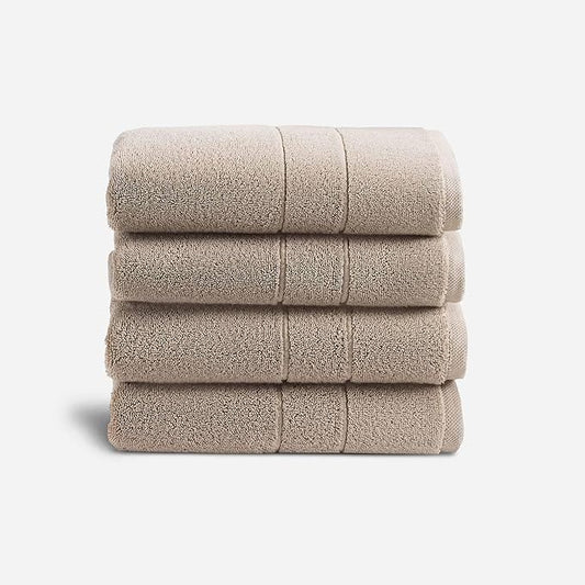 Brooklinen Super-Plush Turkish Cotton Bath Towel Set - Includes 4 Bath Towels Cotton, 820 GSM, Highly Absorbent, Machine Washable, Perfect for Home & Bathroom (Driftwood)