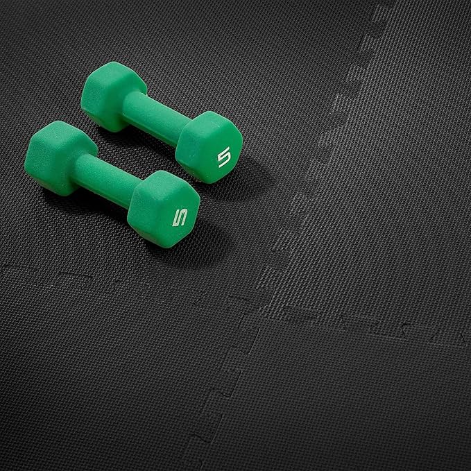 IncStores Fitness Foam Flooring Tiles | Low-Profile Interlocking Foam Tiles for Lightweight Floor Protection in Your Home Gym, Playroom, and More