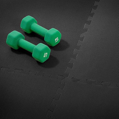 IncStores Fitness Foam Flooring Tiles | Low-Profile Interlocking Foam Tiles for Lightweight Floor Protection in Your Home Gym, Playroom, and More