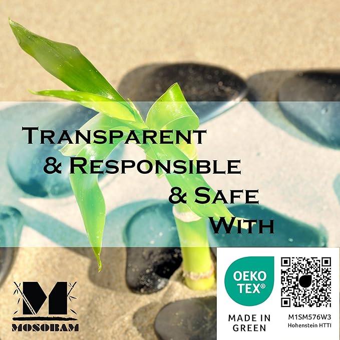 Mosobam Luxury Turkish Set of 2 Bath Towels 30X58 Seagrass Green 700 GSM Bamboo Viscose & Aegean Turkish Combed Cotton