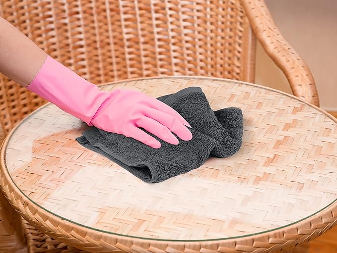 Utopia Towels 24 Pack Cotton Washcloths Set, 100% Ring Spun Cotton, Premium Quality Flannel Face Cloths, Highly Absorbent and Soft Feel Fingertip Towels, White, Grey, Electric Blue, Pink