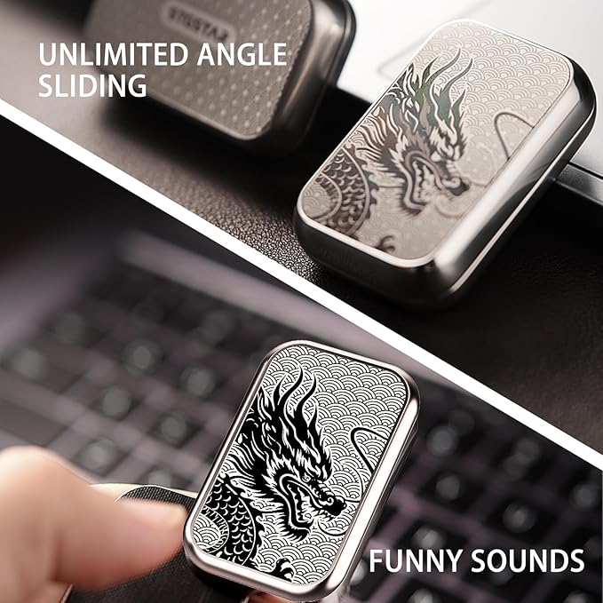 Fidget Slider, Metal Fidget Toy Adults-Smooth Operation with Mesmerizing Sounds, Stress Relief & Anxiety ADHD, Durable Pocket Desk Toy, for Friends, Perfect for Office, Home, Wait(Silver)