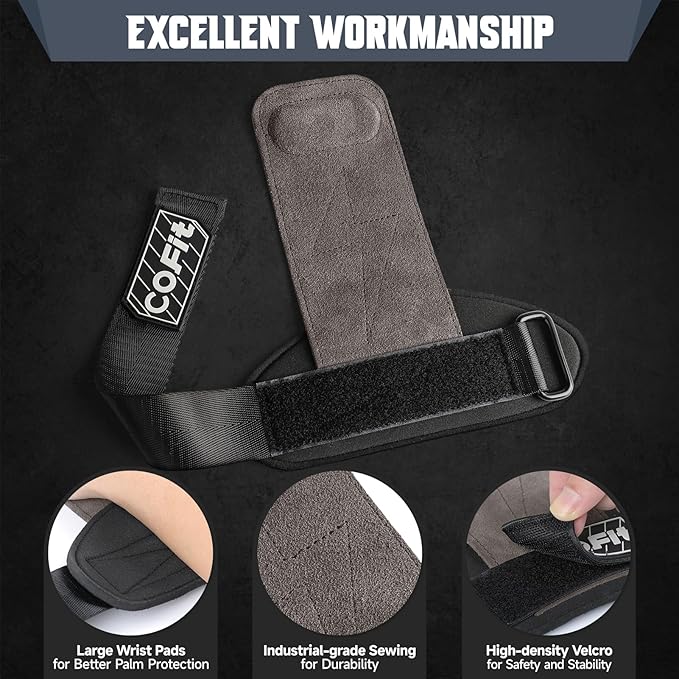COFIT Wrist Straps for Weightlifting, Workout Wrist Wraps with Dual-Layer Oxford Leather, Enhanced Grip for Optimal Hand and Wrist Protection, Gym Lifting Straps for Deadlift and Powerlifting