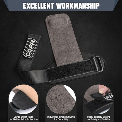 COFIT Wrist Straps for Weightlifting, Workout Wrist Wraps with Dual-Layer Oxford Leather, Enhanced Grip for Optimal Hand and Wrist Protection, Gym Lifting Straps for Deadlift and Powerlifting