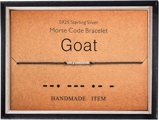 KGBNCIE Morse Code Bracelet for Women Sterling Silver Beads on Silk Cord Secret Message Fuck Friendship Inspirational Encouragement Bracelet Gift for Her