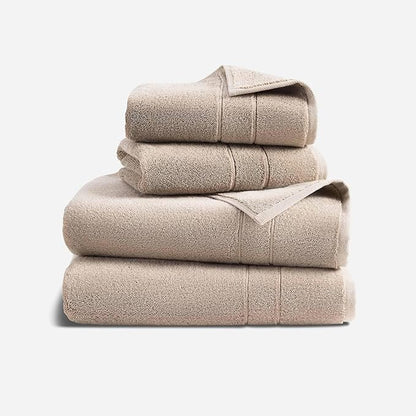 Brooklinen Super-Plush Turkish Cotton Bath Towel Set - 2 Bath Towels + 2 Hand Towels Cotton, 820 GSM, Highly Absorbent, Machine Washable, Perfect for Home & Bathroom (Driftwood)