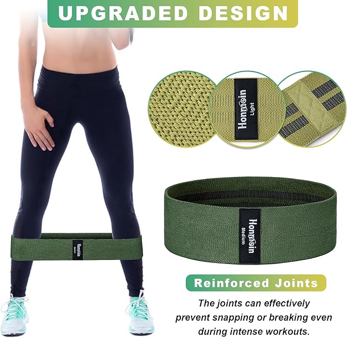 Resistance Bands for Working Out, 3 Levels Exercise Bands Workout Bands Set for Women Men, Hip Legs Booty Bands for Home Fitness, Gym, Yoga, Pilates