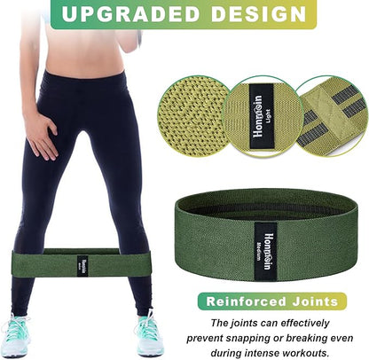 Resistance Bands for Working Out, 3 Levels Exercise Bands Workout Bands Set for Women Men, Hip Legs Booty Bands for Home Fitness, Gym, Yoga, Pilates
