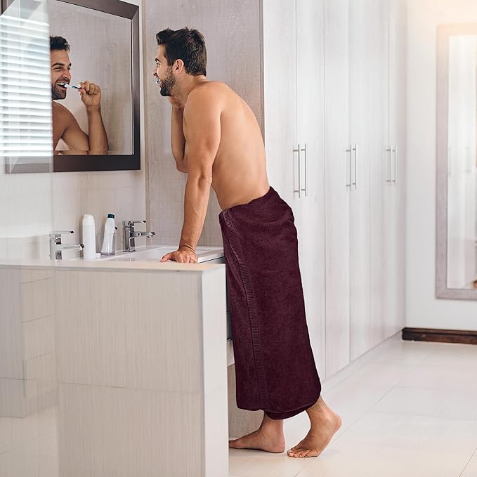 Utopia Towels Luxurious Jumbo Bath Sheet 2 Piece, 600 GSM, 35 by 70 Inches, 100% Ring Spun Cotton, Highly Absorbent and Quick Dry Extra Large Bath Towel, Super Soft Towel, Burgundy