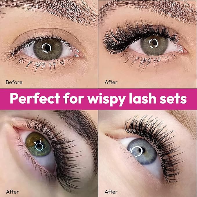 500 Wispy Promade Fans - 5D 0.07 Size 15mm Curl CC - Natural Wispy Lashes Loose Premade Lash Fans for Eyelash Extensions Handmade Pre Made Eyelashes for Spiky, Volume, Natural Look