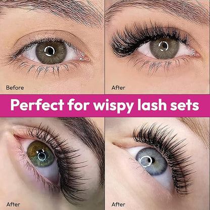 500 Wispy Promade Fans - 5D 0.07 Size 16mm Curl C - Natural Wispy Lashes Loose Premade Lash Fans for Eyelash Extensions Handmade Pre Made Eyelashes for Spiky, Volume, Natural Look