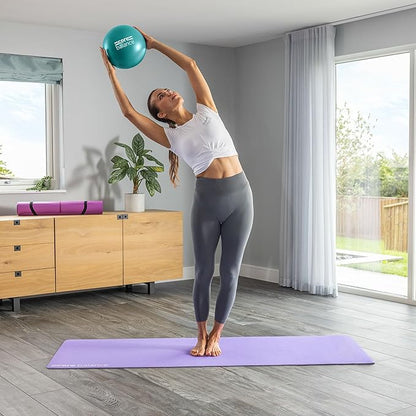 9 Inch Anti Burst Pilates Ball - Mini Exercise Ball for Yoga, Barre, Stretching and Core Stability Workout